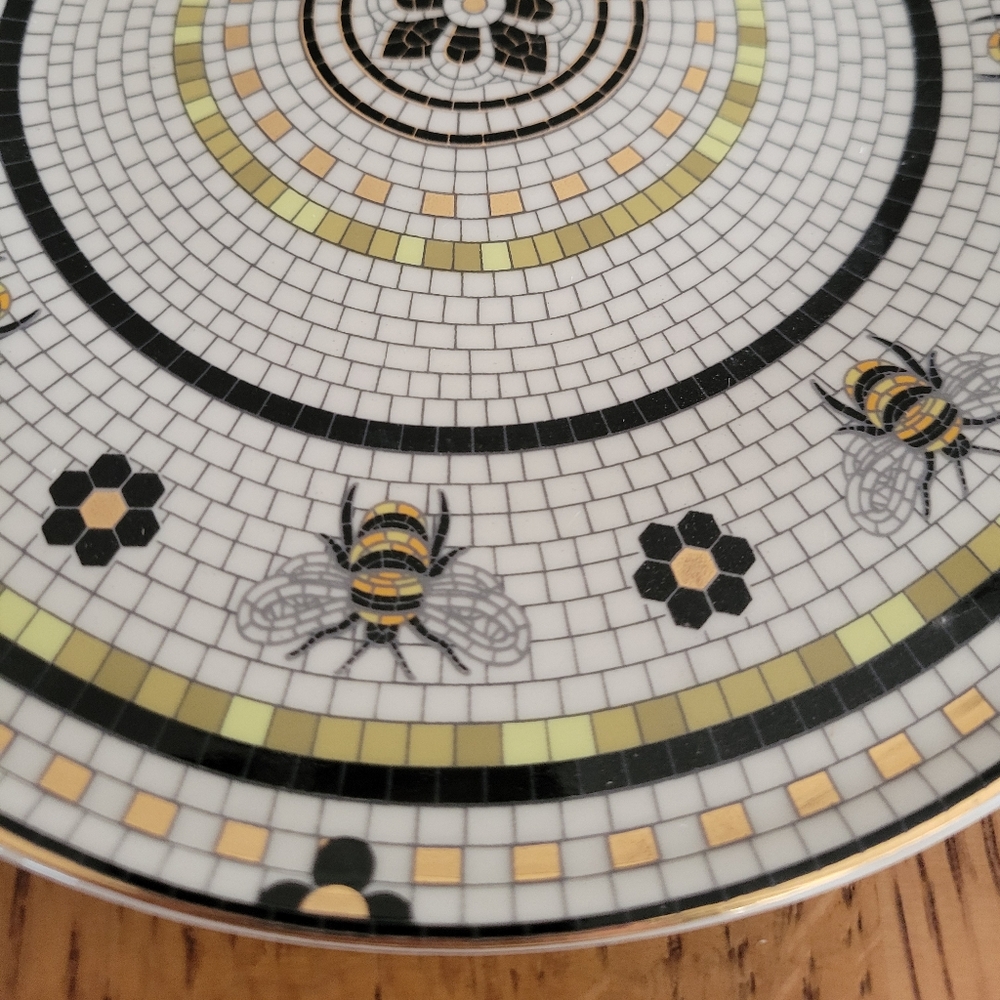 Anthropologie Bistro Tile Stoneware Dessert Plate - Bumblebee - Picture 7 of 9
